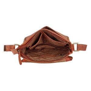 Tillberg shoulder bag made of real leather reddish brown