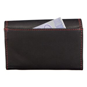 Two tone leather wallet made of real leather