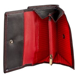 Two tone leather wallet made of real leather
