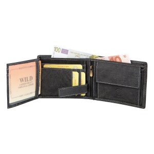 Wallet made of real leather black