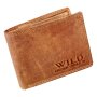 Wallet made of real leather tan