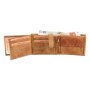 Wallet made of real leather tan