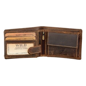 Wallet made of real leather 9 cm x 11 cm x 2,5 cm