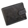 Wallet made of real leather 9 cm x 11 cm x 2,5 cm black