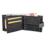 Wallet made of real leather 9 cm x 11 cm x 2,5 cm black