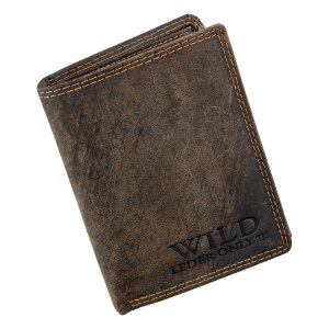 Wallet made of real leather 12 cm x 9,5 cm x 2 cm