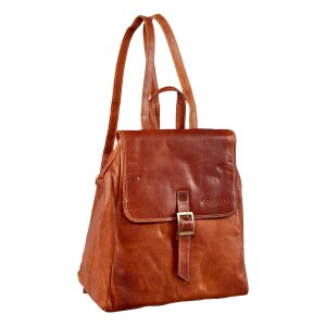 Tillberg backpack made of real leather in vintage look tan