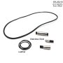 Leather necklace with magnetic stainless steel closure black