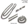 Stainless steel double curb chain 5.0 mm Steel 70 cm