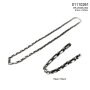 Stainless steel necklace 55 cm long 0,4 cm wide silver+black