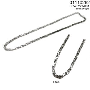 Stainless steel necklace 60 cm long 0,4 cm wide