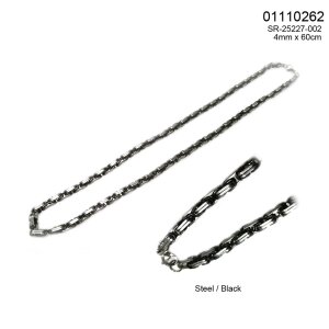 Stainless steel necklace 60 cm long 0,4 cm wide