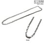 Stainless steel necklace 60 cm long 0,4 cm wide silver