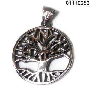 Living tree pendant made of stainless steel
