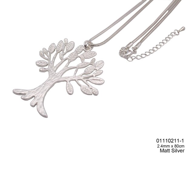 Necklace with tree pendant