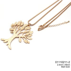 Necklace with tree pendant