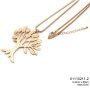 Necklace with tree pendant matt gold