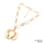 Necklace with pendant matt gold