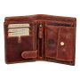 Wallet made of real leather with angler motif