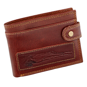 Wallet made from real leather with crcodile motif