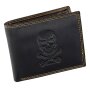 Tillberg wallet made of real leather with vintage motif black