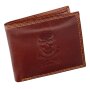 Tillberg wallet made of real leather with vintage motif brown