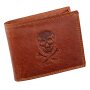 Tillberg wallet made of real leather with vintage motif tan