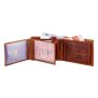 Tillberg wallet made of real leather with vintage motif tan