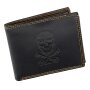 Tillberg wallet made of real leather with skull motif black