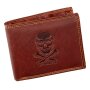 Tillberg wallet made of real leather with skull motif brown