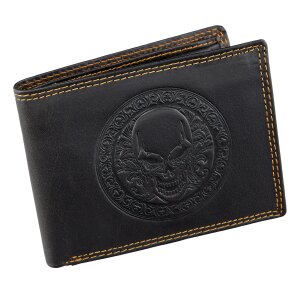 Tillberg wallet made of real leather with skull motif