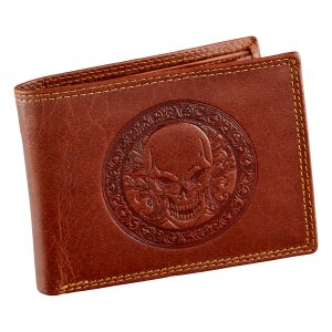 Tillberg wallet made of real leather with skull motif