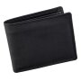 Wallet made of real nappa leather dark brown