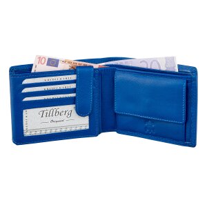 Wallet made of real nappa leather royal blue