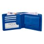 Wallet made of real nappa leather royal blue