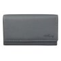 Ladies wallet made of real nappa leather grey