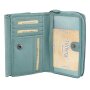 Ladies wallet made of real nappa leather sea green