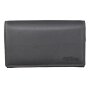 Ladies wallet made of real nappa leather dark grey