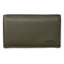 Ladies wallet made of real nappa leather dark khaki