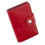 Credit card case made from leatherette Red