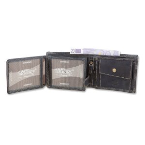Tillberg wallet made from real leather with horse head motif navy blue