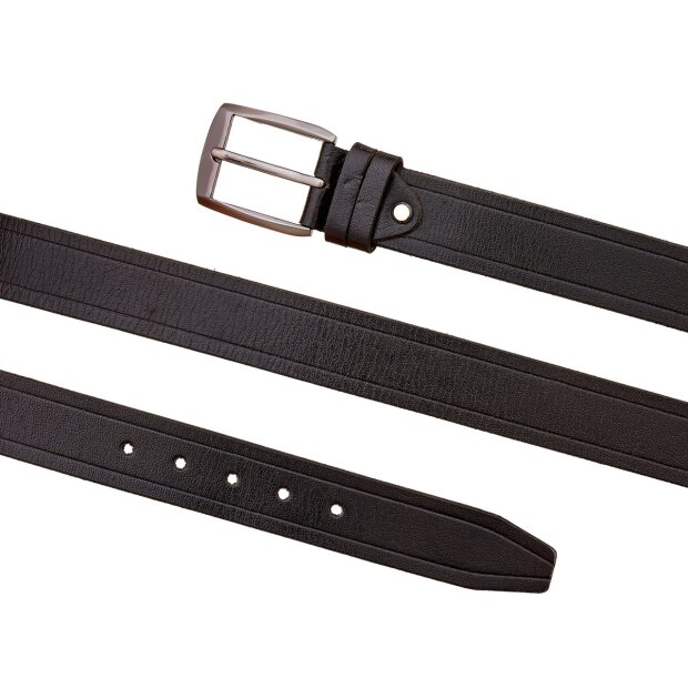 Belt made of real leather 4 cm wide length 100, 110, 110, 120 cm 6 pieces  black