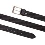 Genuine leather belt 4 cm wide length 100, 110, 110, 120 cm 6 pieces black
