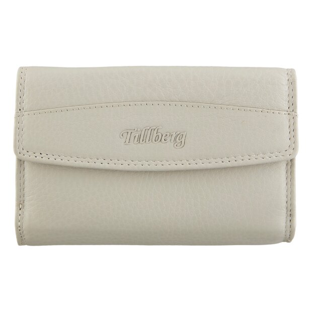 Ladies wallet made of real nappa leather crystal grey