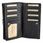 Ladies wallet made of real nappa leather black
