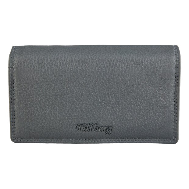 Ladies wallet made of real nappa leather grau