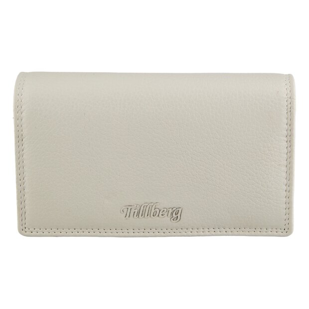 Ladies wallet made of real nappa leather crystal grey
