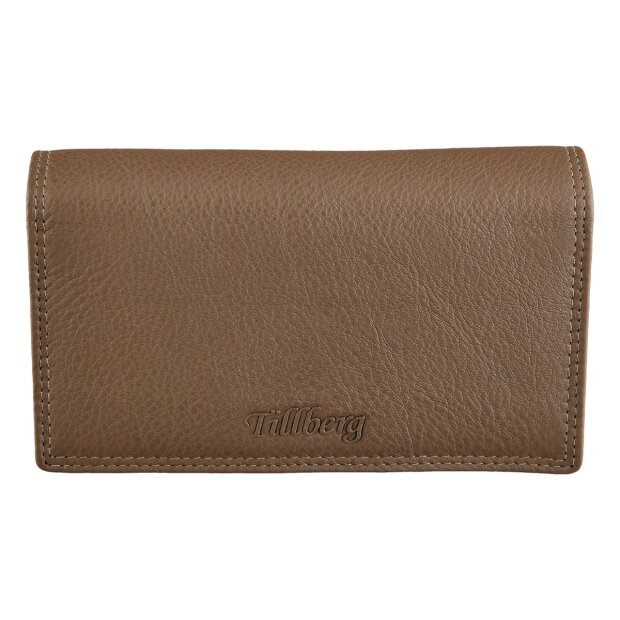 Ladies wallet made of real nappa leather light khaki