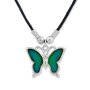 Mood necklace with a big butterfly SR-12757 Length 45cm, lobster clasp