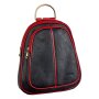 Real Leather bagback  black + red